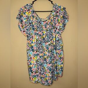 Terra & Sky Floral Blouse - Multicolor